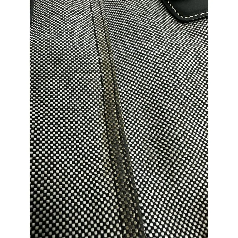 Coach Black and White Bucket Bag LO43-1842 Canvas Leather Black
